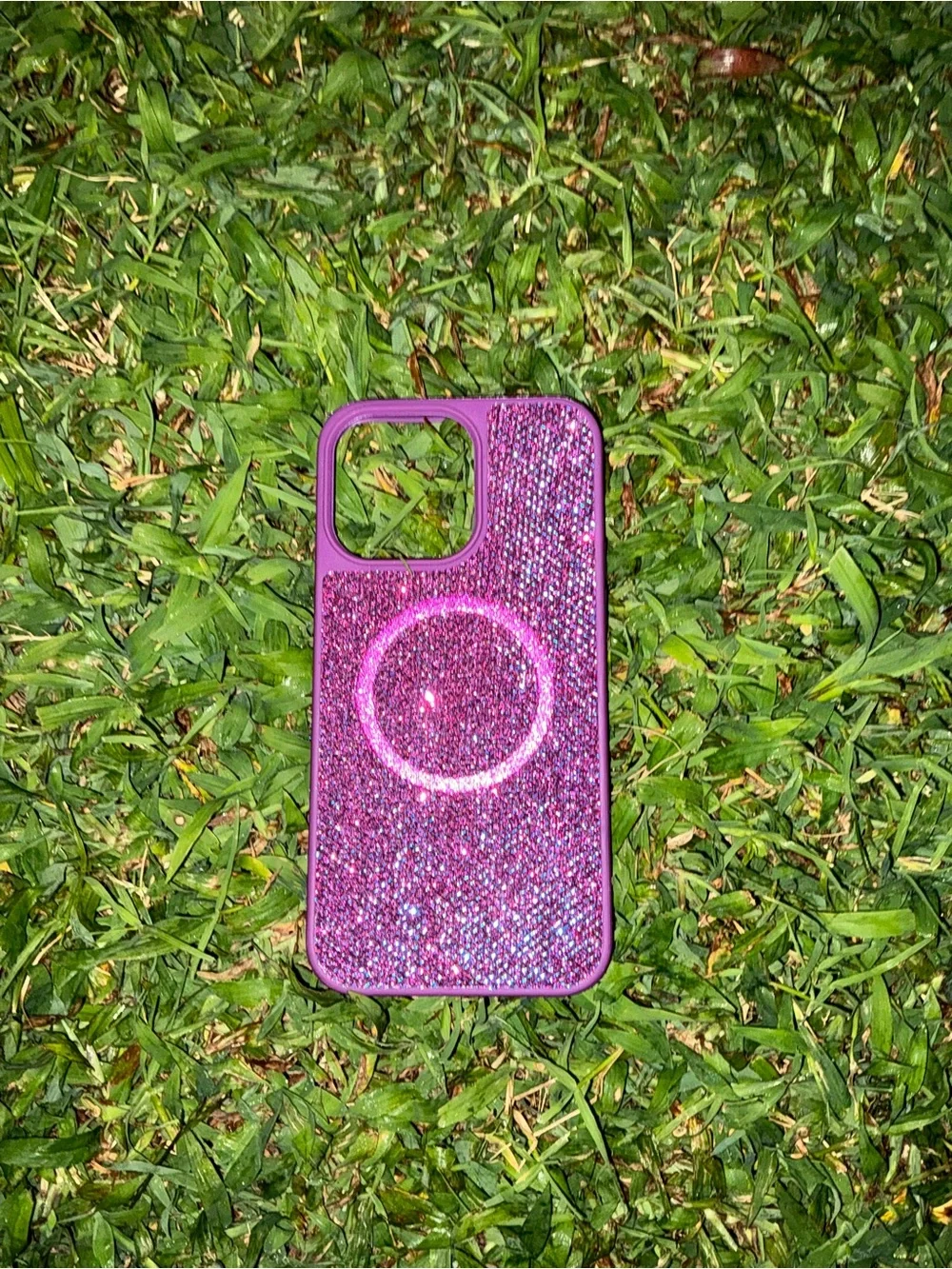 Pink Glitter MagSafe Compatible Phone Case